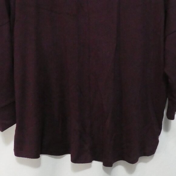 GEORGE | 1X | Stylish Burgundy Knit Lightweight Hoodie - Picture 14 of 15